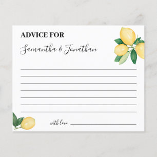 Flyer Lemons Advance para tarjeta de ducha nupcial