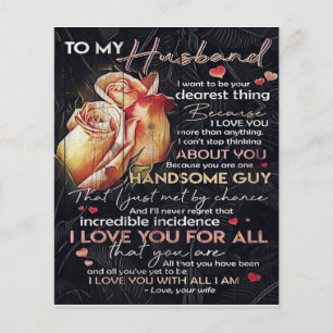 Flyer Letra minúscula para marido   Decoración familiar 