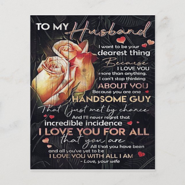 Flyer Letra minúscula para marido | Decoración familiar  (Frente)