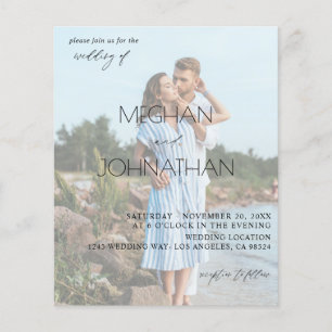Flyer Letrero de Bodas de fotografía moderno con nombres