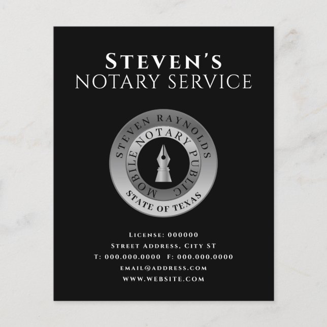 Flyer Letrero elegante de señalización de botón (Frente)