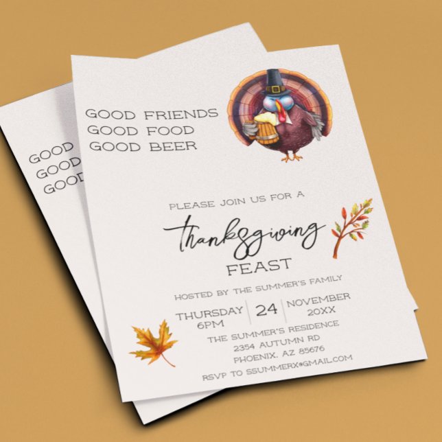 Flyer Let's Give Thanks Turkey Thanksgiving Dinner  (Subido por el creador)