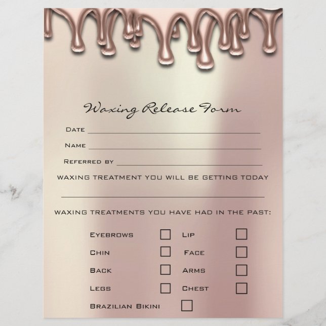 Flyer Liberación de Responsabilidad por Depilación con C (Frente)