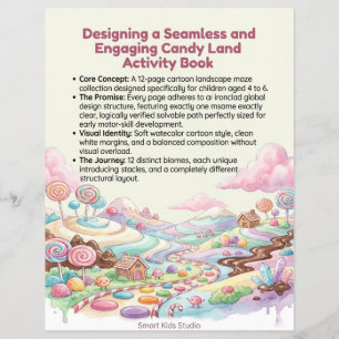 Flyer Libro de actividades de laberinto de Candy Land im