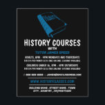 Flyer Libro de historia azul, anuncio de curso de histor<br><div class="desc">Libro De Historia Azul,  Curso De Historia Publicidad Volantes De La Tienda De Tarjetas De Negocios.</div>