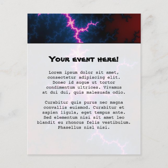 Flyer Lightcleave - Arte fractal (Frente)