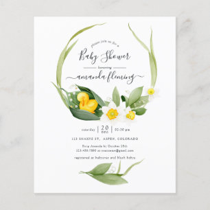 Flyer Lilly de primavera del Baby Shower del valle