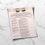 Flyer Límite De Extensión De Eyelash Exención Borde De O<br><div class="desc">Exención de responsabilidad y liberación del Purpurina de oro de la extensión de la Eyelash</div>