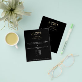 Flyer Limpieza automática de coches de lujo negro y dora