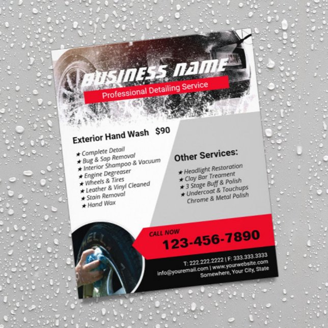 Flyer Limpieza automática de lavado de coches profesiona (Subido por el creador)