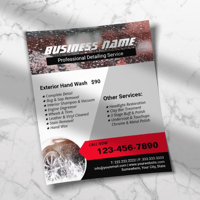 Flyer Limpieza automática del lavado de coches profesion (Subido por el creador)