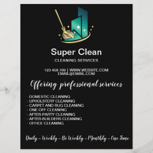 Flyer Limpieza Comercial de Casa de Empleada Profesional