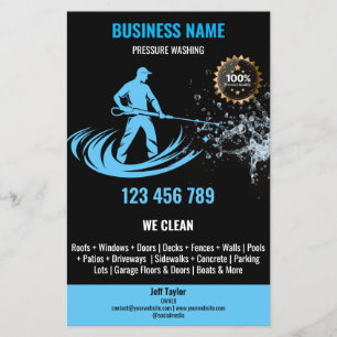 Flyer Limpieza de casas con lavado a presión profesional