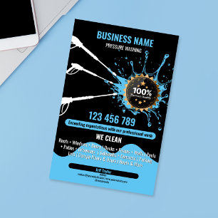 Flyer Limpieza de casas con lavado a presión profesional
