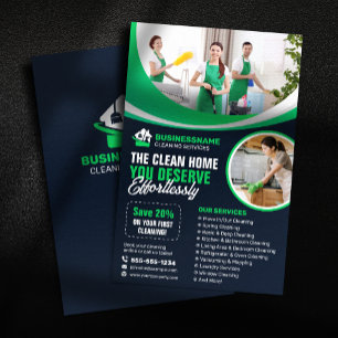 Flyer Limpieza de casas modernas Servicio de limpieza Se