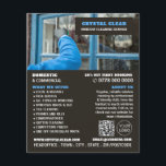 Flyer Limpieza de ventanas, limpiador de ventanas, servi<br><div class="desc">Limpiar ventanas,  Limpiador de ventanas,  Volante publicitario de servicio de limpieza por la Tienda de tarjetas de visita.</div>