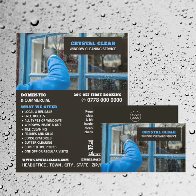 Flyer Limpieza de ventanas, limpiador de ventanas, servi (Subido por el creador)