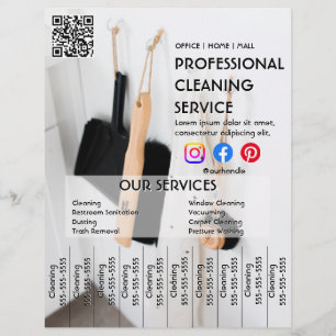 Flyer limpieza ecológica Póster fotográfico con lengüeta