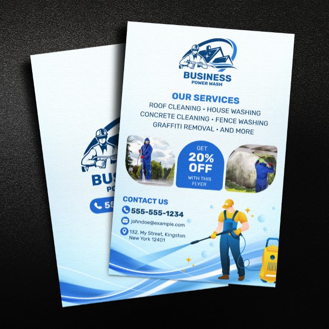 Flyer Limpieza Moderna con Hidrolavadora Lavado a Presió (Subido por el creador)
