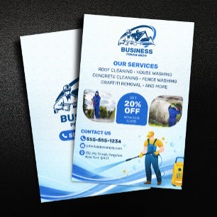 Flyer Limpieza moderna con lavado a presión Limpieza de
