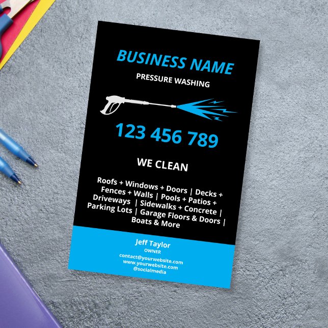 Flyer Limpieza profesional con hidrolimpiadora Negocio d (Subido por el creador)
