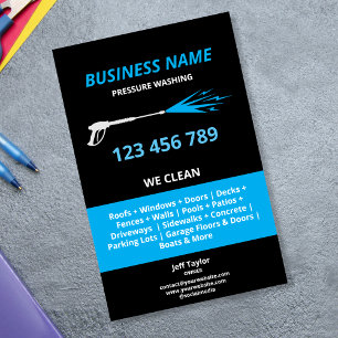 Flyer Limpieza profesional con hidrolimpiadora Negocio d