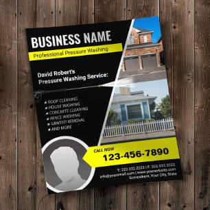Flyer Limpieza profesional de lavado a presión de lavado