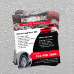Flyer Limpieza profesional de lavado de coches con desco<br><div class="desc">Auto Detailing Profesional Wash Cleaning Service Flyers.</div>