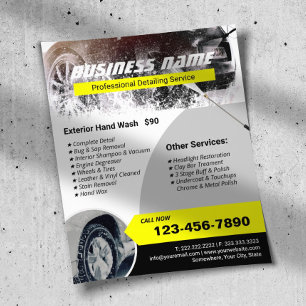 Flyer Limpieza profesional de lavado de potencia de deta