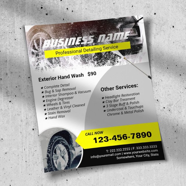 Flyer Limpieza profesional del lavado de corriente autom (Subido por el creador)