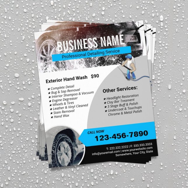 Flyer Limpieza profesional del lavaparabrisas automático (Subido por el creador)