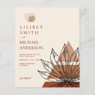 Flyer Líneas abstractas escandinavas japonesas para guar