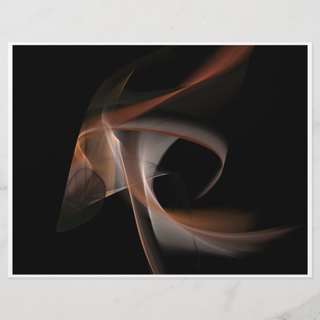 Flyer Líneas abstractas sobre fondo oscuro sin texto (Frente)