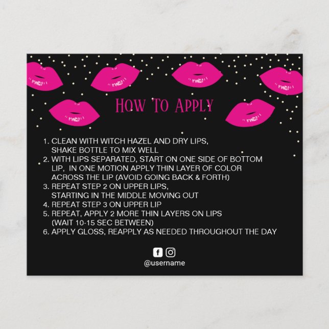 Flyer Lips rosadas calientes de LipSense Distributor (Frente)