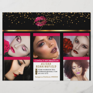 Flyer Lipsense Information -Trifold - Hot Pink