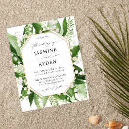 Flyer Lirio de presupuesto del Boda Floral Blanco del Va