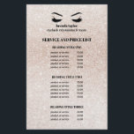 Flyer LISTA DE SERVICIOS DE SALÓN DE OYELASH rosa de cha<br><div class="desc">El precio de las Extensiones Eyelash es una forma perfecta de mostrar sus servicios y precios. Incluye cuatro encabezados de personalizable y campos de texto de cuerpo, y espacio para la información de contacto de su empresa a lo largo de la parte inferior. Para ajustar el diseño, introduzca el texto...</div>