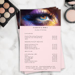 Flyer Lista moderna de precios de venta para Purpurinas<br><div class="desc">Moderno,  Purpurina de Fotografía de maquillaje,  Volante de Lista de Precios. Edite su producto en unos minutos añadiendo sus datos. Puede cambiar el tipo de letra/color/posición "personalización adicional".</div>