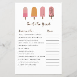 Flyer Listo para activar Baby Shower Buscar juego invita