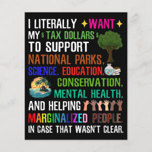 Flyer Literalmente Quiero Mis Dólares De Impuestos