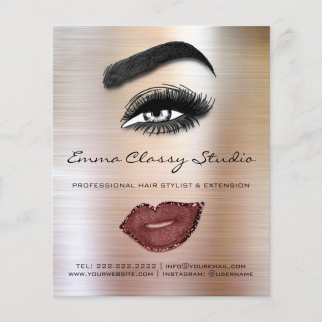 Flyer Litros de maquillaje de la línea de precios de la  (Frente)