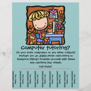 Flyer LittleGirlie es un tutor de computadora. Personalí
