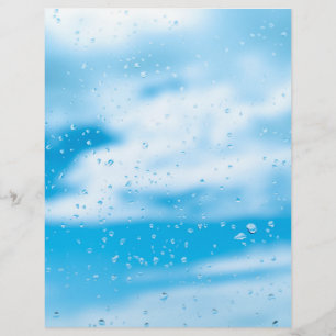 Flyer Lluvia cae sobre el vidrio de la ventana