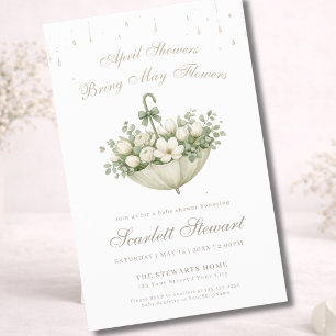 Flyer Lluvias de Abril traen Flores de Mayo Shower para 