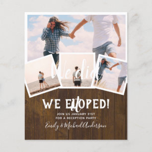 Flyer Lo hicimos ELOPEMENT FOTO Wedding RECEPTION Budget