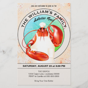 Flyer Lobster Chef Seafood Event