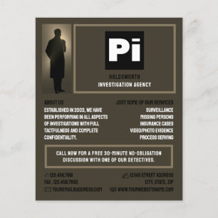Flyer Logo de detectives, investigador de detectives pri