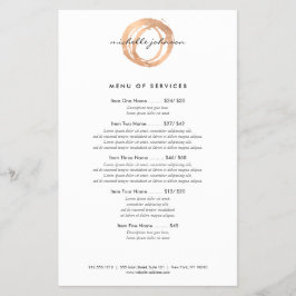 Flyer Logo de diseñador de círculo pintado en rosa oro f
