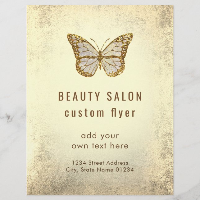 Flyer logo de la mariposa dorada (Frente)