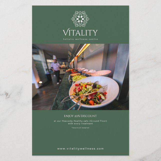 Flyer Logo de Mandala Selva Verde Profesional elegante (Frente)